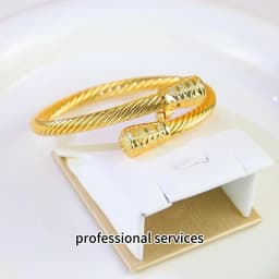 Dubai Gold Plated Cuff Bracelets 21k Gold Color Luxury Saudi Bridal Wedding Bangles Turkish Women Wedding Party Ramadan Jewelry