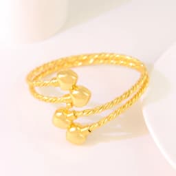 Dubai Gold Plated Cuff Bracelets 21k Gold Color Luxury Saudi Bridal Wedding Bangles Turkish Women Wedding Party Ramadan Jewelry