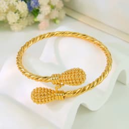 Dubai Gold Plated Cuff Bracelets 21k Gold Color Luxury Saudi Bridal Wedding Bangles Turkish Women Wedding Party Ramadan Jewelry
