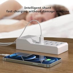 10 Ports USB Charger 50W Type C Hub Fast Charging Station for iPhone Samsung Xiaomi Huawei Tablet Multi Devices Extension Socket