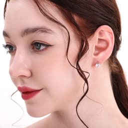 DOTEFFIL 0.5-1 Carat D Color Moissanite Stud Earrings For Women Top Quality 100% 925 Sterling Silver Sparkling Wedding Jewelry