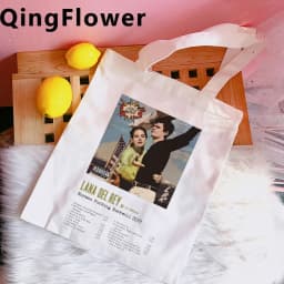 Lana Del Rey shopping bag reusable cotton bolso grocery shopper bolsas de tela bag fabric jute reciclaje sacola sacolas