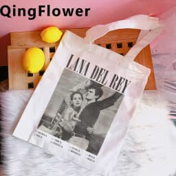 Lana Del Rey shopping bag reusable cotton bolso grocery shopper bolsas de tela bag fabric jute reciclaje sacola sacolas