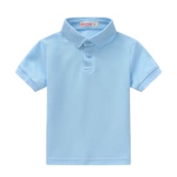 Summer Boys and Girls Solid Color Short Sleeved T-Shirt Top, Children's Fashion Lapel Short Sleeved Polo Shirt, Formal Student O