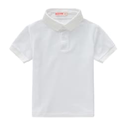 Summer Boys and Girls Solid Color Short Sleeved T-Shirt Top, Children's Fashion Lapel Short Sleeved Polo Shirt, Formal Student O