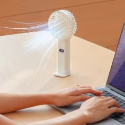 USB Rechargeable Handheld Mini Fan, Foldable Portable Removable Desktop Air Cooler Fan, Cooling Fan with Display Screen