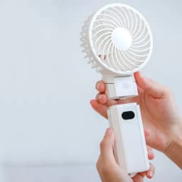 USB Rechargeable Handheld Mini Fan, Foldable Portable Removable Desktop Air Cooler Fan, Cooling Fan with Display Screen