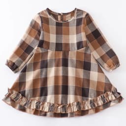 Girls Kids Dress Clothes Set Brother Sister Matching Outfits Spring Summer Lattice Long Sleeve Boys T-shirt Shirt Baby Romper