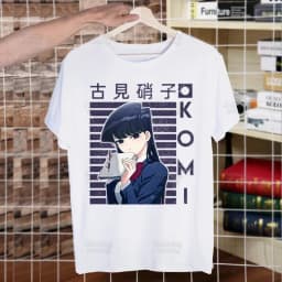 Komi San Can't Communicate T Shirt Men Shirts Summer Top Komisan Shouko Excited Tshirts Short Sleeves Tees Manga Tadano T-Shirt