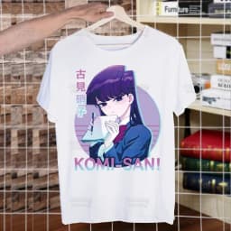 Komi San Can't Communicate T Shirt Men Shirts Summer Top Komisan Shouko Excited Tshirts Short Sleeves Tees Manga Tadano T-Shirt