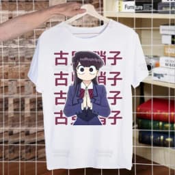 Komi San Can't Communicate T Shirt Men Shirts Summer Top Komisan Shouko Excited Tshirts Short Sleeves Tees Manga Tadano T-Shirt