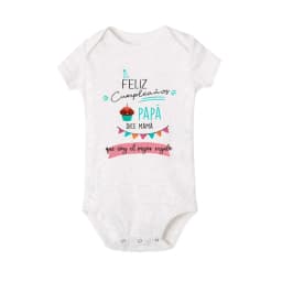 Happy Birthday Dad Says Mom That I Am The Best Gift Baby Bodysuit Newborn Short Sleeve Romper Dadyy Birthday Infant Jumpsuit