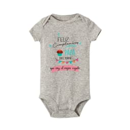 Happy Birthday Dad Says Mom That I Am The Best Gift Baby Bodysuit Newborn Short Sleeve Romper Dadyy Birthday Infant Jumpsuit
