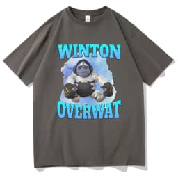 Winton Overwat Meme Funny Meme Tshirt Men's Summer Tees Men Women Fashion Oversized Streetwear Male Vintage Casual Loose T-shirt