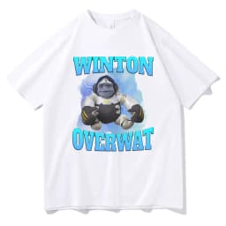 Winton Overwat Meme Funny Meme Tshirt Men's Summer Tees Men Women Fashion Oversized Streetwear Male Vintage Casual Loose T-shirt