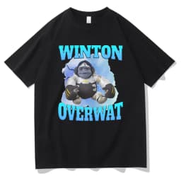 Winton Overwat Meme Funny Meme Tshirt Men's Summer Tees Men Women Fashion Oversized Streetwear Male Vintage Casual Loose T-shirt
