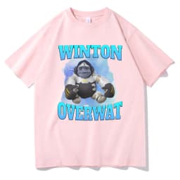 Winton Overwat Meme Funny Meme Tshirt Men's Summer Tees Men Women Fashion Oversized Streetwear Male Vintage Casual Loose T-shirt