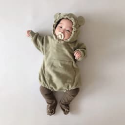 Baby Pants Spring and Autumn 0-2 Year Old Cute Little Bear Girl Pantyhose Solid Color Pure Cotton Elastic Waist Boy Baby Pants