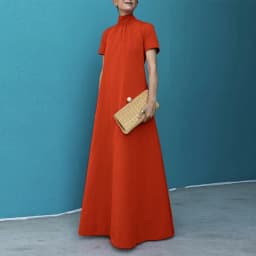 ZANZEA Summer High Collar Kleid Robes Casual Loose Party Long Dresses Women Short Sleeve Maxi Dress Elegant Solid 2023 Vestidos