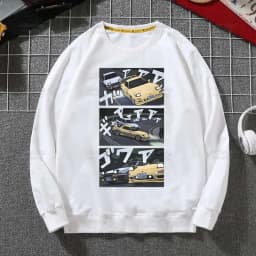 Anime AE86 Initial D Hoodies RedSuns Sweatshirts Autumn Winter JDM Manga Takumi Fujiwara Drift Car Akagi Hip Hop Hoody Tops