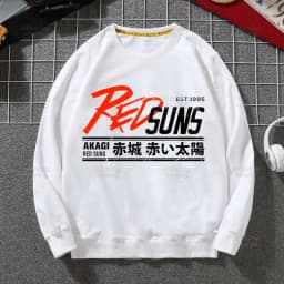 Anime AE86 Initial D Hoodies RedSuns Sweatshirts Autumn Winter JDM Manga Takumi Fujiwara Drift Car Akagi Hip Hop Hoody Tops