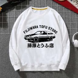Anime AE86 Initial D Hoodies RedSuns Sweatshirts Autumn Winter JDM Manga Takumi Fujiwara Drift Car Akagi Hip Hop Hoody Tops