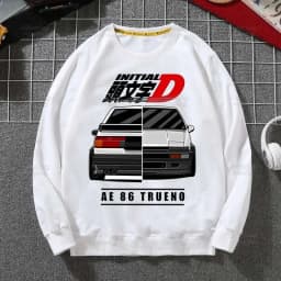 Anime AE86 Initial D Hoodies RedSuns Sweatshirts Autumn Winter JDM Manga Takumi Fujiwara Drift Car Akagi Hip Hop Hoody Tops
