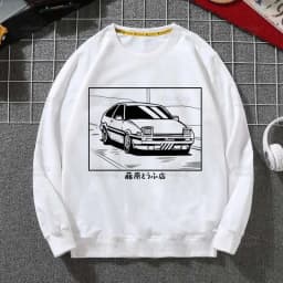Anime AE86 Initial D Hoodies RedSuns Sweatshirts Autumn Winter JDM Manga Takumi Fujiwara Drift Car Akagi Hip Hop Hoody Tops