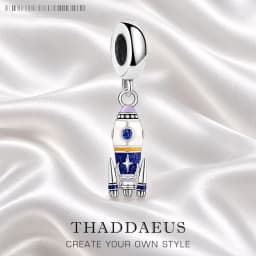 Rocket Charm Europe Style Fine Jewelry Women Men Trendy Gift In 925 Sterling Silver