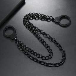 Hip-Hop Personality Handcuffs Metal Pants Chain Dress Decoration Unisex Men's Fashion Accessory