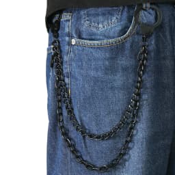 Hip-Hop Personality Handcuffs Metal Pants Chain Dress Decoration Unisex Men's Fashion Accessory