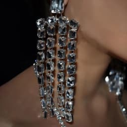 Long Tassel Big Drop Earrings Crystal Accessories for Women Oversize Exaggerate Dangle Earrings Wedding Jewelry Gifts