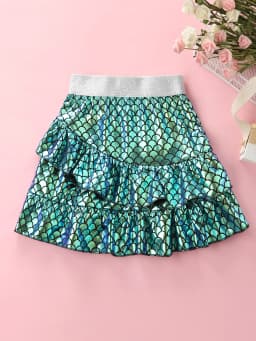 Summer New Mermaid Rainbow Fish Scales Summer Birthday Party Colorful Skirt F5510 for Primary and Secondary School Girls F5510