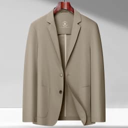 Men's 2025 High-End Fashion Light Luxury Leisure Sunscreen Suit Jacket No Lining West Spring Summer Smooth Breathable