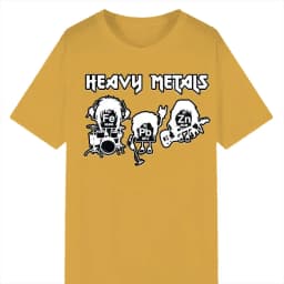 Heavy Metals Chemistry Periodic Table Rock Roll Music Physics Biology Print Men T Shirt Vintage Unisex Casual Loose T-shirt Tops