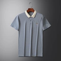 Quality breathable cotton short sleeve men's POLO shirt 2024 summer fashionable shiny diamond inlaid design top soft T-shirt