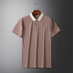 Quality breathable cotton short sleeve men's POLO shirt 2024 summer fashionable shiny diamond inlaid design top soft T-shirt