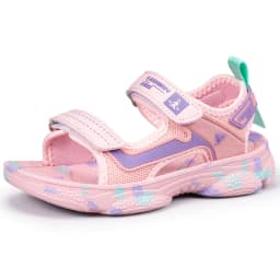 Girls' Sandals 2024 New Summer Boys Soft Soled Students Medium and Large Children Casual Double Row Velcro Beach Shoes
