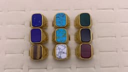 Men's High Quality 316L Stainless Steel Variety Onyx Rings Fashion Trend Jewelry