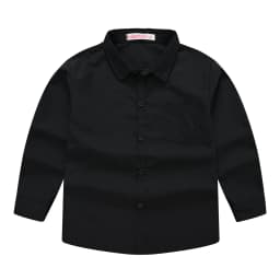 Spring and Autumn Kids' New Boys and Girls Pure Color Long Sleeve Suit Collar Shirt
