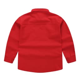 Spring and Autumn Kids' New Boys and Girls Pure Color Long Sleeve Suit Collar Shirt