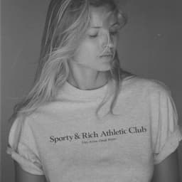 Sporty Rich Letter Graphic Print Women T-Shirt Summer Short Sleeve Lady Pullover Classic Casual Femme Top 2024