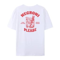 Negroni Please Vintage Streetwear T-Shirts Loose Funny Cocktail Drink Tee Shirt Women Cute Retro Graphic Tops Unisex Clothes