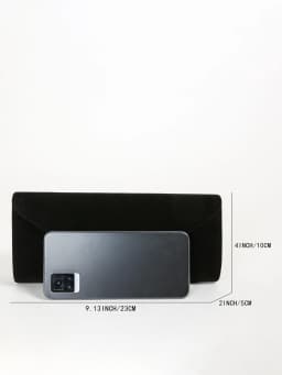 Elegant Clutch Purses Evening Bag for Women Party Prom Black-Tie Events Velvet Handbag Shoulder Cross Body Bag With Detachable C