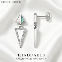 Ear Studs Triangle Geometrical Fine Jewerly For Women Winter New Trendy Gift In 925 Sterling Silver