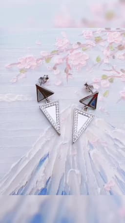 Ear Studs Triangle Geometrical Fine Jewerly For Women Winter New Trendy Gift In 925 Sterling Silver