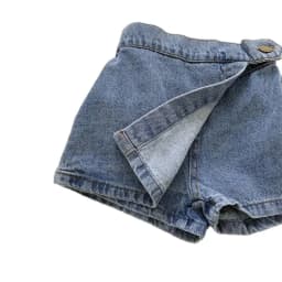 Brief Style Denim Blue Toddler Girls Skirt Shorts Kids Summer Sport Dress Pants Children Elastic Waist Trousers for 2-7 Years