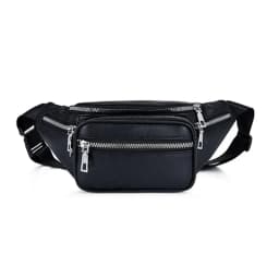 Solid PU leather handbag Women chest Pack Punk Bag Women's Belt Waist Bag Women Waist Pack cell phone Bags