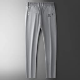 2024 Summer Soft Ice Silk Fabric Men's Thin Casual Pants Korean-style fashion Straight High Stretch Trousers Male Luxury Brand