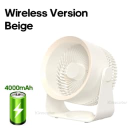 4000mAh Electric Fan Portable Cordless Air Circulator Desktop Wall Mount Ceiling Fan Air Cooler Home Silent Ventilation Fan